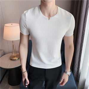 Slim Fit Striped Short Sleeve T-shirt