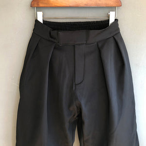 Hook and Loop Fastener Cropped Harem Pants