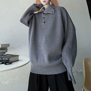 Half Button Turtleneck Sweater