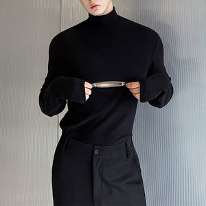 Long Sleeve Turtleneck Zip T-Shirt