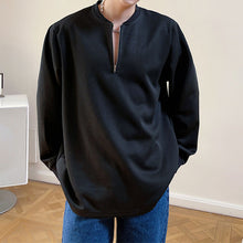 Load image into Gallery viewer, Zip Small Stand Collar Loose T-Shirt
