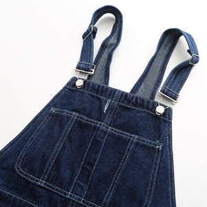 Retro Distressed Loose Overalls