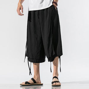 Summer Loose Wide Leg Cropped Pants