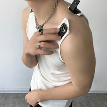 Load image into Gallery viewer, Detachable Leather Tab Sleeveless Vest
