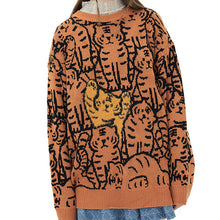 Load image into Gallery viewer, Tiger Knit Pullover Sweater
