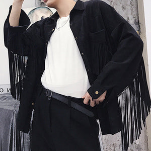 Fringed Long-sleeve Shirt