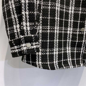 Plaid Weave Shirt Jacket