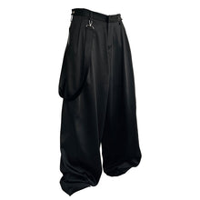 Load image into Gallery viewer, Black Draped Loose Wide Leg Pants
