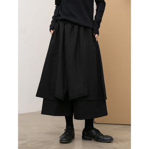 Irregular Multi-layer Cropped Hakama