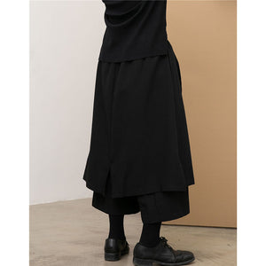 Irregular Multi-layer Cropped Hakama