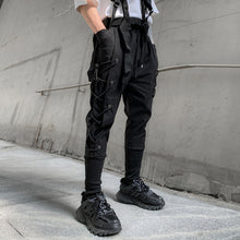 Load image into Gallery viewer, Techwear Lace-Up Cargo Pants
