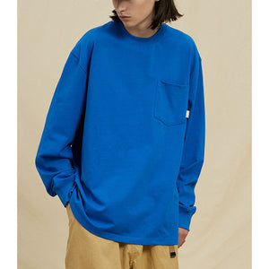 Cotton Basic Crew Neck Long Sleeve T-Shirt