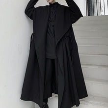 Load image into Gallery viewer, Large Lapel Drawstring Waist Long Coat
