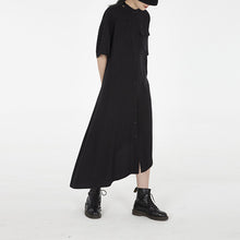 Load image into Gallery viewer, Diagonal Hem Short Sleeve Dress
