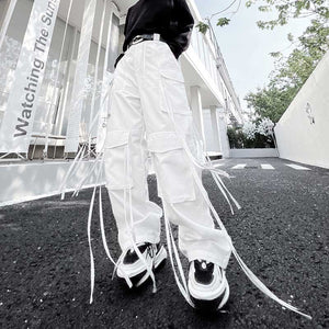 Hip Hop Street Streamers Casual Cargo Pants