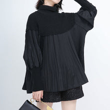 Load image into Gallery viewer, Puff Sleeve Pressed Turtleneck Sweater
