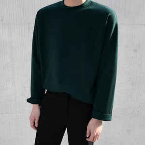 Solid Color Long Sleeve Casual T-Shirt