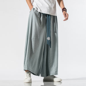 Cotton Linen Casual Wide Leg Harem Pants