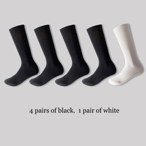 Black White Mid-length Socks