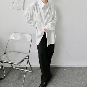 Japanese Minimalist Half Turtleneck Shirt