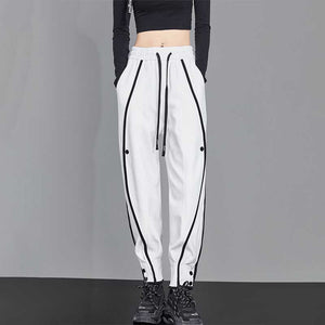 Elastic Waist Drawstring Harem Pants