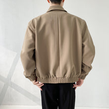 Load image into Gallery viewer, Solid Lapel Padded Shoulder Loose Jacket
