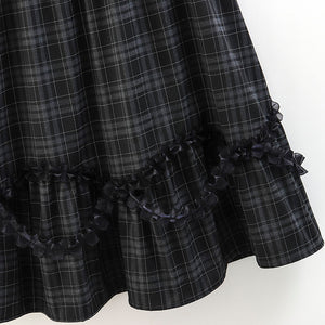 Plaid Lace Skirt