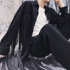 Fringed Long-sleeve Shirt