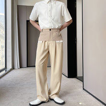 Load image into Gallery viewer, Colorblock Patch Fake Two-Piece Trousers
