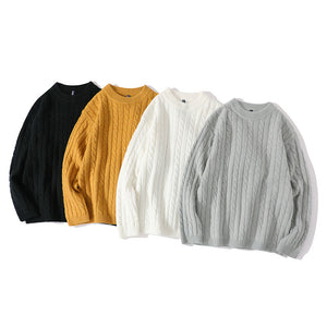 Solid Twist Knit Sweater