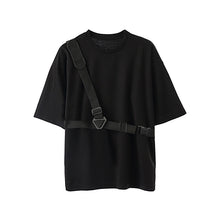 Load image into Gallery viewer, One-side Strap Decoration Short-sleeved T-shirt
