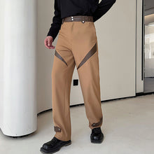 Load image into Gallery viewer, Paneled Contrast Casual Straight Pants
