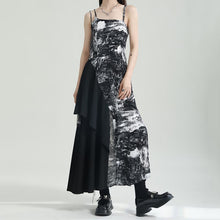 Load image into Gallery viewer, Stitching Print Irregular Sling Dress
