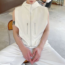 Load image into Gallery viewer, Zip Hood Sleeveless Vest Jacket
