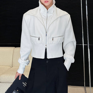 Zip-panel Fake Two Piece Jacket