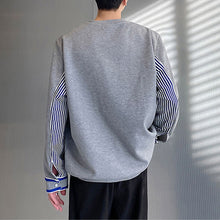 Load image into Gallery viewer, Striped Color Contrast Panel Sweatshirt
