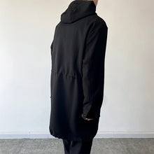 Load image into Gallery viewer, Dark Hood Lace Up Pullover Mid Length Coat
