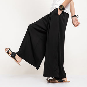 Dropped Wide-Leg Loose Ninth Pants