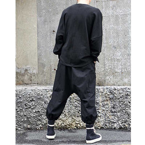 Japanese Dark Crotch Wide Leg Pants