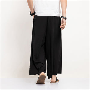 Dropped Wide-Leg Loose Ninth Pants