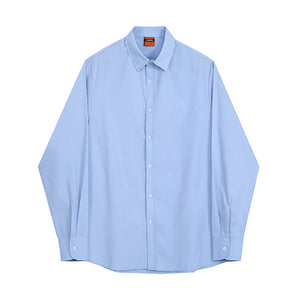 Loose Solid Long-sleeved Shirt