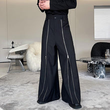 Load image into Gallery viewer, Zip Trim Loose Wide-Leg Lounge Pants
