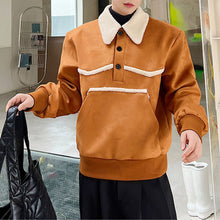 Load image into Gallery viewer, Retro Casual Sherpa Collar Sweatshirt
