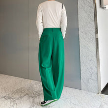 Load image into Gallery viewer, Green Drape Loose Slacks
