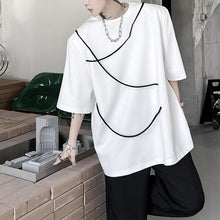 Load image into Gallery viewer, Irregular Tie Shoulder Pad Short Sleeve T-Shirt
