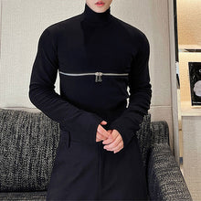 Load image into Gallery viewer, Long Sleeve Turtleneck Zip T-Shirt
