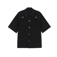 Load image into Gallery viewer, Large Pocket Casual Short Sleeve Shirt
