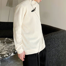 Load image into Gallery viewer, Zipper Irregular Stand Collar Sweater
