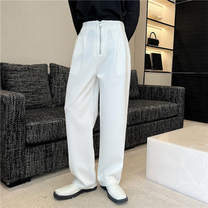 Loose Zip Casual Placket Trousers