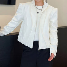 Load image into Gallery viewer, Retro Short Jacket Stand Collar Zipper Jacket
